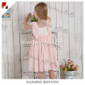 wholesale pink cherry embroidered smocked dress